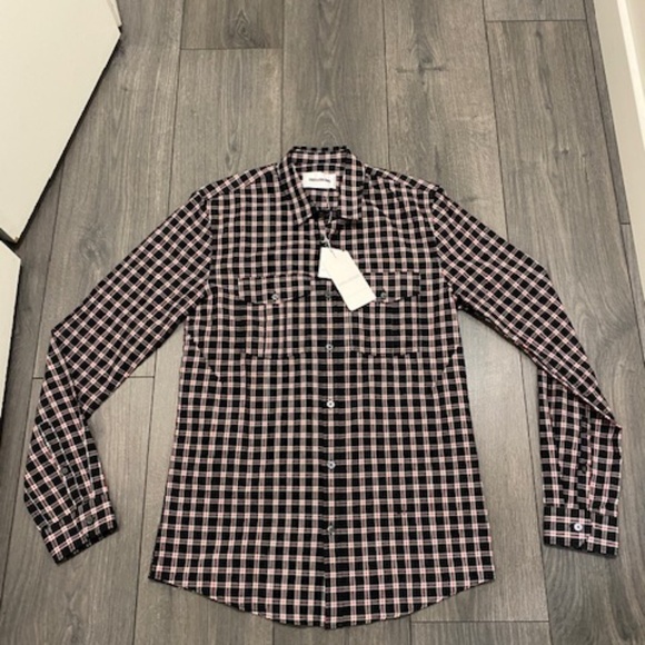 Zadig & Voltaire Thibault Plaid Cotton Shirt Size S NWT - Picture 1 of 10